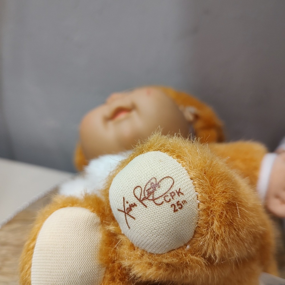 25th Anniversary Cabbage Patch Kids Lot Cat And Lion Doll 2008 Snugglies - Picture 5 of 16